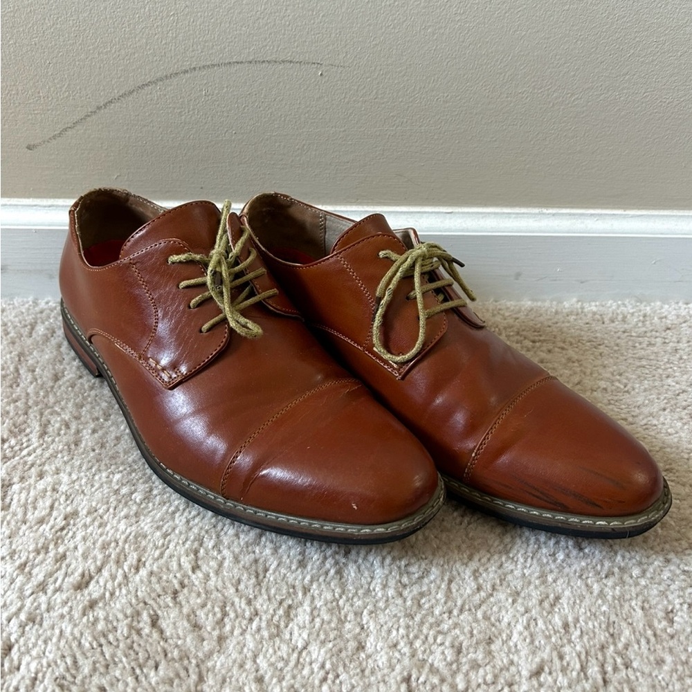 Bruno Marc Light Brown Dress Shoes Size 11